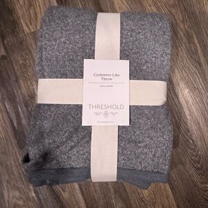 Threshold Gray Cashmere-Like Throw